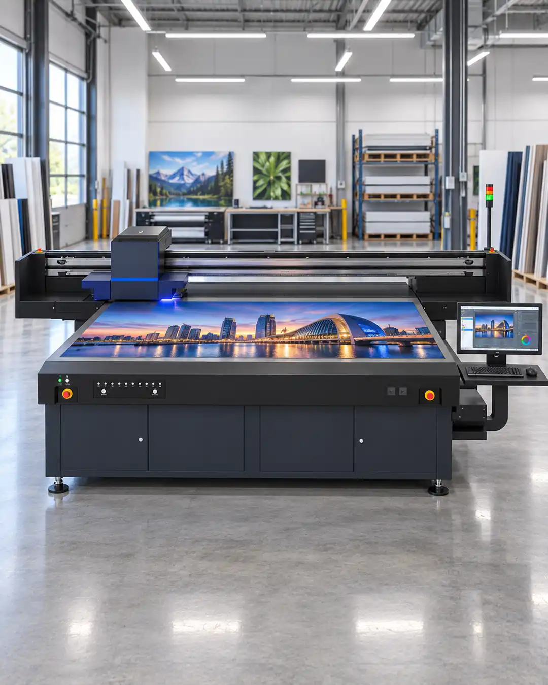 Impresión sobre materiales rígidos mediante cama plana en MG Soluciones Gráficas