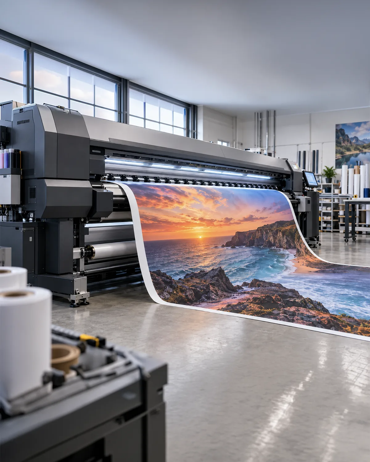 Producción de impresión gran formato en MG Soluciones Gráficas