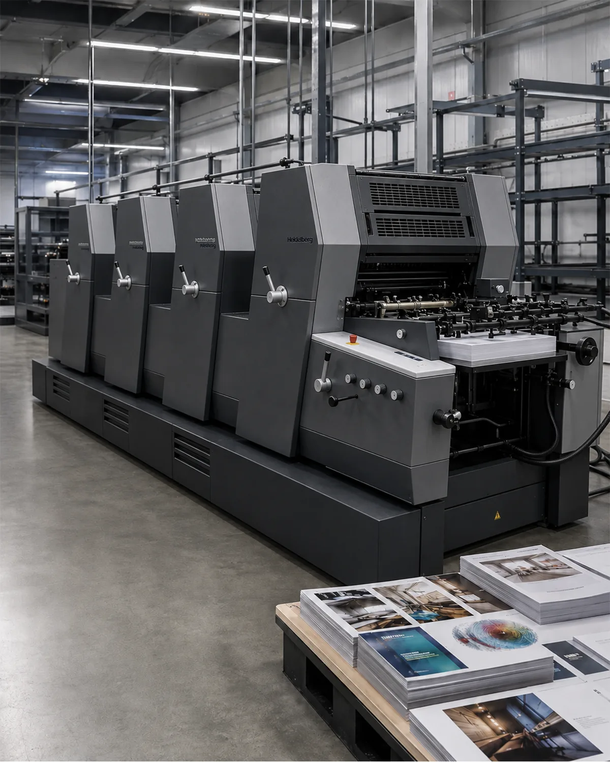 Producción de impresión offset en MG Soluciones Gráficas